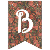 Bannervlag van zoet Baby shower - Aardbeien Vlaggetjes (Derde vlag)