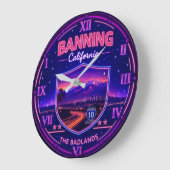Banning California Neon Mountain Grote Klok (Hoek)