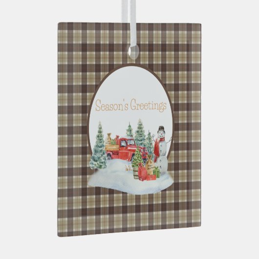 Bannockbane Original Scottish Tartan Glas Ornament (Voorkant Rechts)