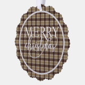 Bannockbane Schotse Tartan Kerstmis Ornament Kaart (Links)