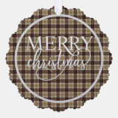 Bannockbane Schotse Tartan Kerstmis Ornament Kaart (Voorkant)