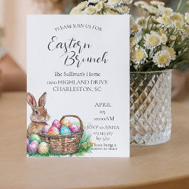 Banny in mand met eieren Paasbrunch Kaart