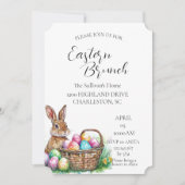 Banny in mand met eieren Paasbrunch Kaart (Voorkant)