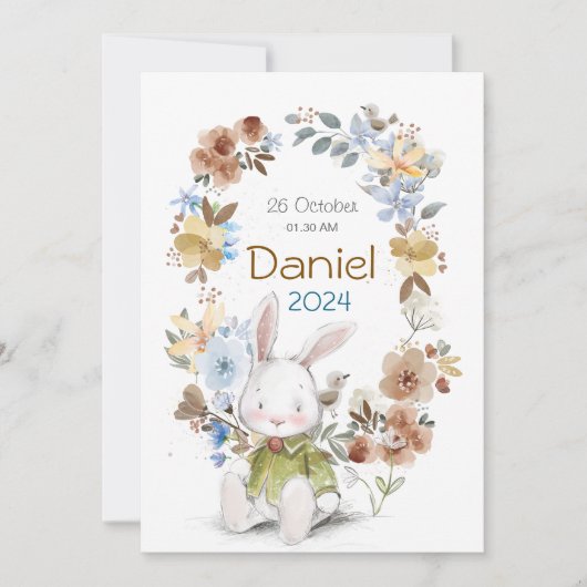 Banny Rabet new born Greeting cards Kaart (Voorkant)