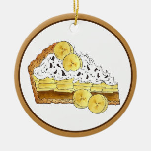 Banoffee Banana Toffee gebakken door zelfgemaakt Keramisch Ornament
