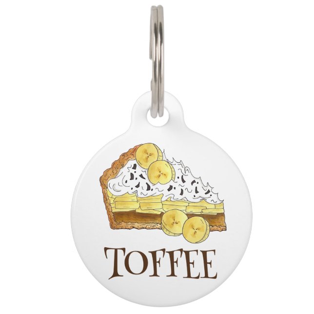 Banoffee Banana Toffee Pie Slice UK Brits eten Huisdierpenning (Voorkant)