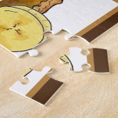 Banoffee Banana Toffee Pie Slice UK Brits eten Legpuzzel (Zijkant)