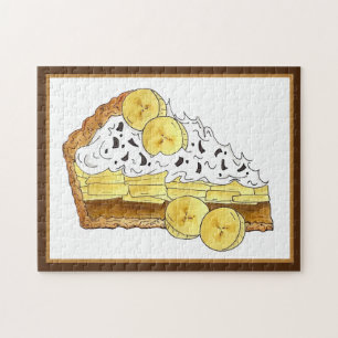Banoffee Banana Toffee Pie Slice UK Brits eten Legpuzzel