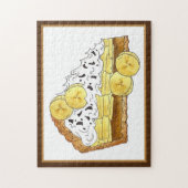 Banoffee Banana Toffee Pie Slice UK Brits eten Legpuzzel (Verticaal)