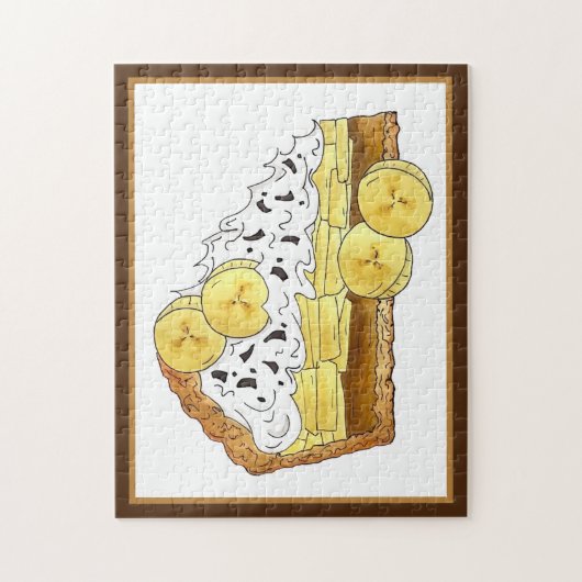 Banoffee Banana Toffee Pie Slice UK Brits eten Legpuzzel (Verticaal)