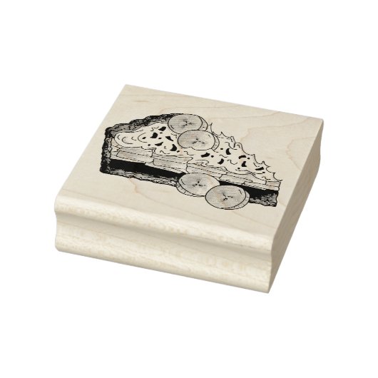 Banoffee Banana Toffee Pie Slice UK Brits eten Rubberstempel (Stempel)