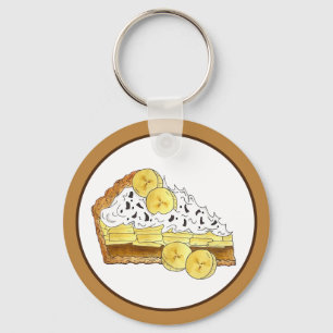 Banoffee Banana Toffee Pie Slice UK Brits eten Sleutelhanger