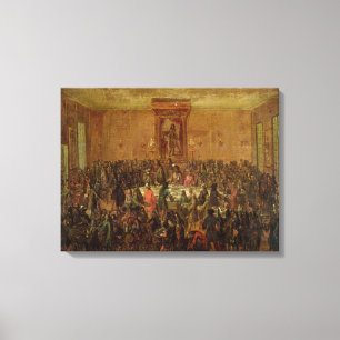 Banquet Gegeven in Honor van Louis XIV door de Canvas Afdruk