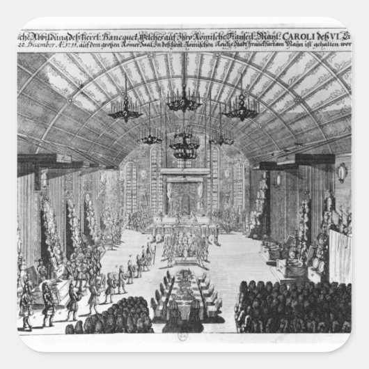 Banquet in de Romerhal in Frankfurt am Main Vierkante Sticker (Voorkant)