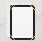 BANQUET modern elegant evenement zwart wit goud Kaart (Achterkant)