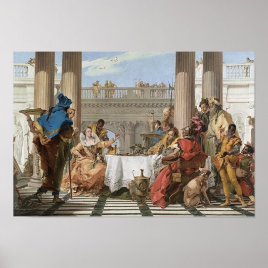 Banquet of Cleopatra - Giovanni Battista Tiepolo Poster (Voorkant)