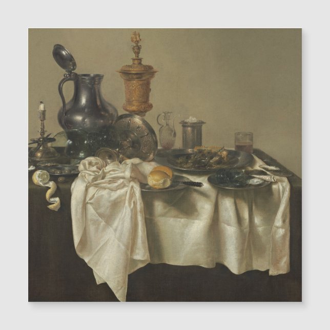 Banquet Piece met Mince Pie door Willem Claesz Hed (Voorkant)