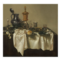 Banquet Piece met Mince Pie door Willem Claesz Hed