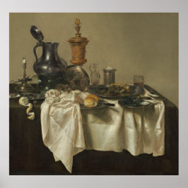 Banquet Piece met Mince Pie door Willem Claesz Hed Poster