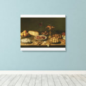 Banquet stilleven canvas afdruk (Insitu (Houten vloer))