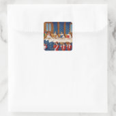 Banquet van Charles V Vierkante Sticker (Tas)