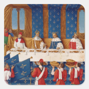 Banquet van Charles V Vierkante Sticker