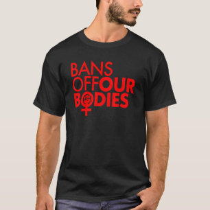 Bans van ons lichaam Vrouwen Power Fist Rood T-shirt