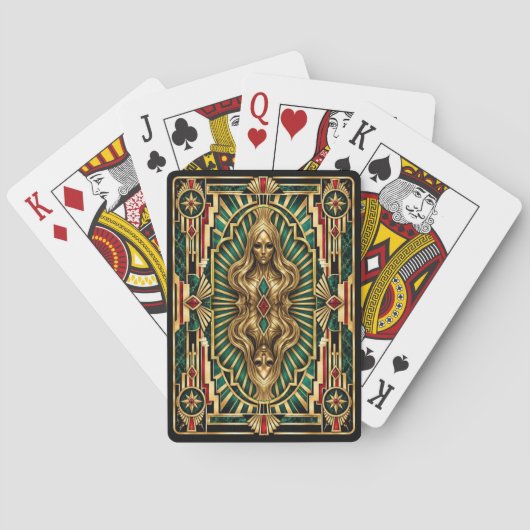Banshee, Art Deco Mythisch Pokerkaarten (Achterkant)