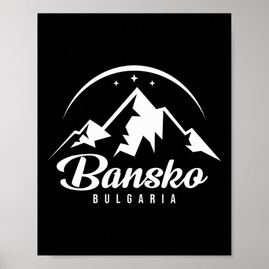 Bansko Bulgaria Ski Resort Snowboarden Poster (Voorkant)