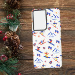 Bansko Bulgarije Balkan Ski Snowboard patroon Samsung Galaxy Hoesje<br><div class="desc">Een grappig winterski naadloos patroon voor het skigebied Bansko in Bulgarije,  Balkan Mountains. Perfect cadeau-idee voor wintersportliefhebbers: ski,  snowboard,  freestyle,  skisprong,  langlaufen.</div>