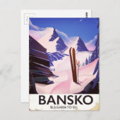 Bansko Bulgarije naar ski Briefkaart (Voorkant / Achterkant)