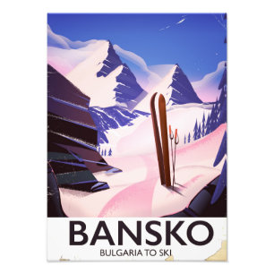 Bansko Bulgarije naar ski Foto Afdruk