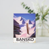 Bansko Bulgarije om te skiën Briefkaart (Staand voorkant)