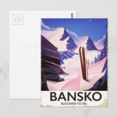 Bansko Bulgarije om te skiën Briefkaart (Voorkant / Achterkant)