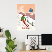 Bansko Bulgarije Skigebied Reisposter Poster (Thuiskantoor)