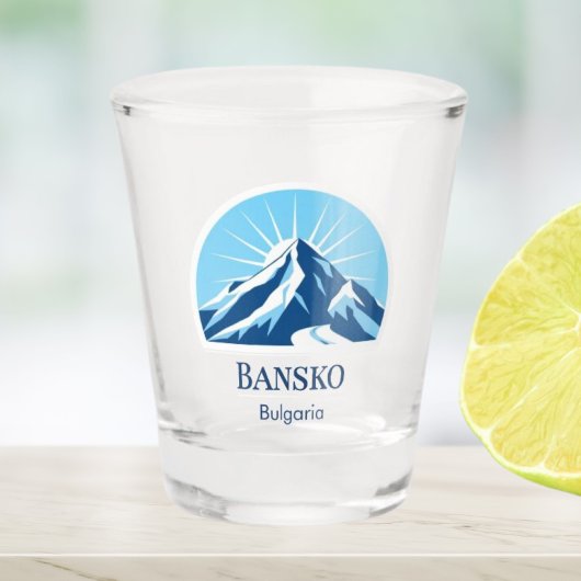 Bansko Bulgarije skigebied souvenir Shot Glas