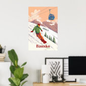 Bansko Bulgarije Snowboarden Reisposter Poster (Thuiskantoor)