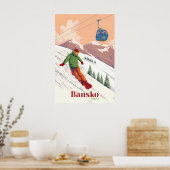 Bansko Bulgarije Snowboarden Reisposter Poster (Keuken)
