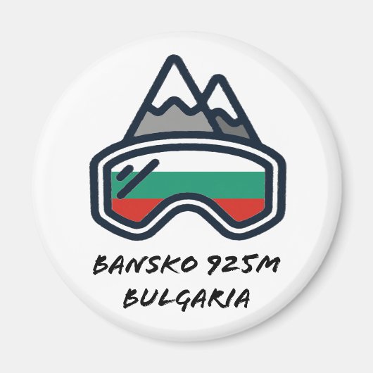 Bansko Ski Snowboard Resort Magneet (Voorkant)