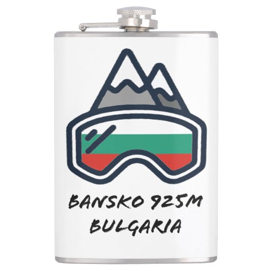 Bansko Ski Snowboard Resort Mok Heupfles (Voorkant)