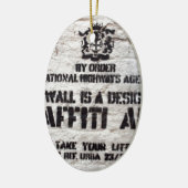 Bansky Designated Graffiti Area Keramisch Ornament (Links)
