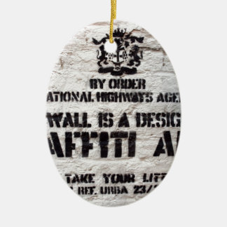 Bansky Designated Graffiti Area Keramisch Ornament