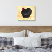 Bantam Cochin Rooster Canvas Afdruk (Insitu (Slaapkamer))