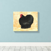Bantam Cochin Rooster Canvas Afdruk (Insitu (Houten vloer))