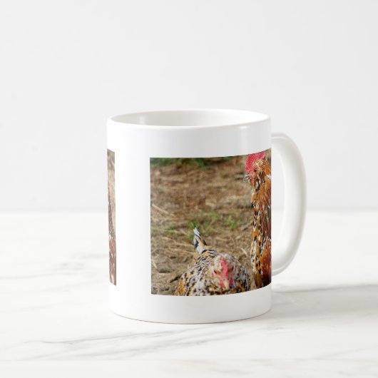 Bantam Hen en Rooster Koffiemok (Voorkant rechts)