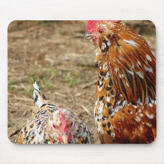 Bantam Hen en Rooster Muismat (Voorkant)