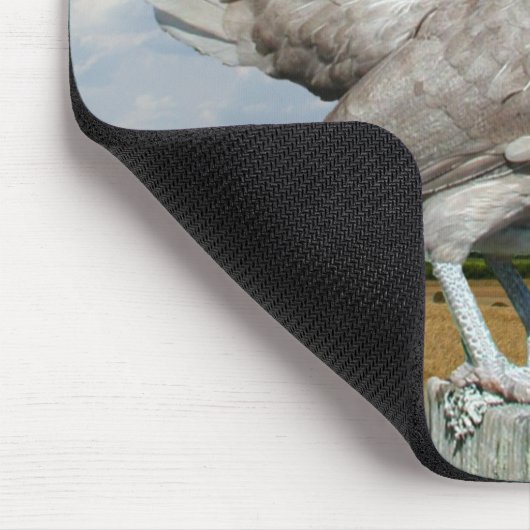 Bantam Hen op Fence Post Mousepad Muismat (Hoek)