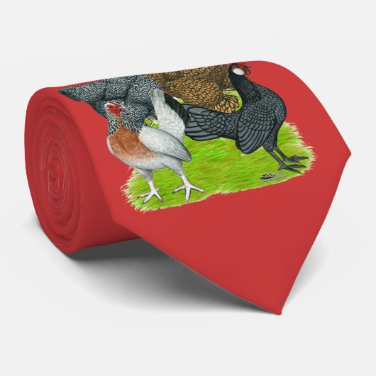 Bantam Hen Quartet Stropdas (Opgerold)