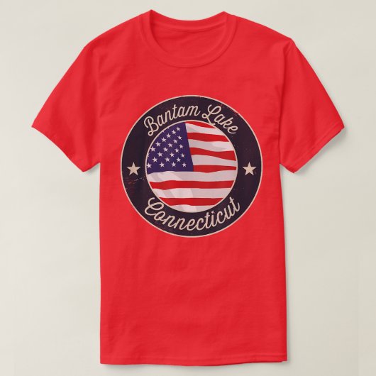 Bantam Lake - Patriotic Connecticut Souvenir T-Shi T-shirt (Design voorkant)