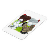 Bantammers met bevederde poten magneet (Linkerzijde)